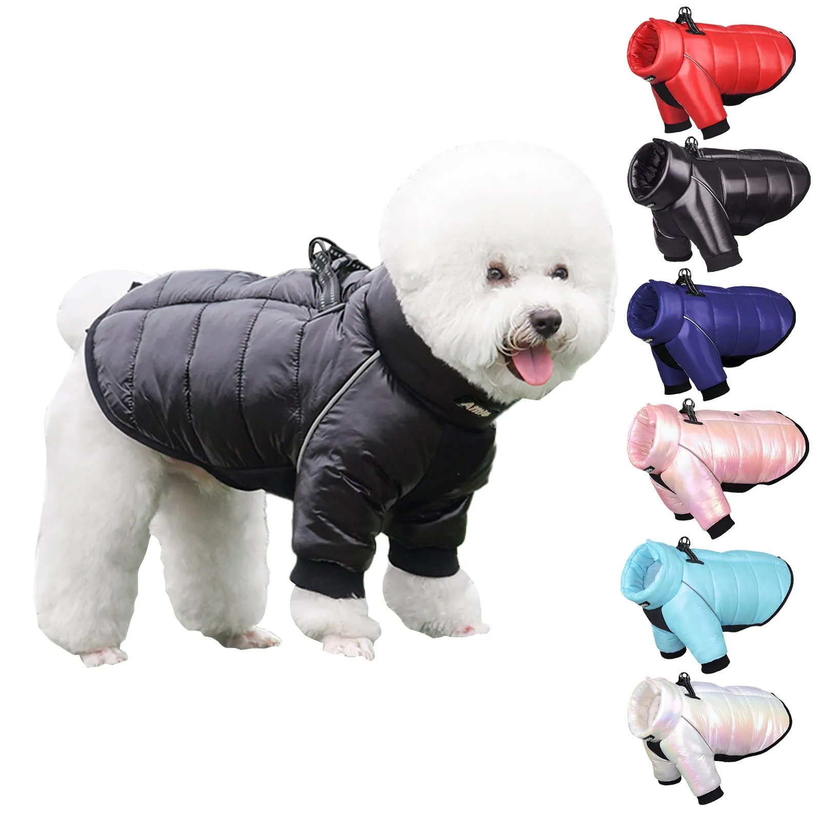 Aiitle Dog Winter Warm Reflective Coat Fleece Lined