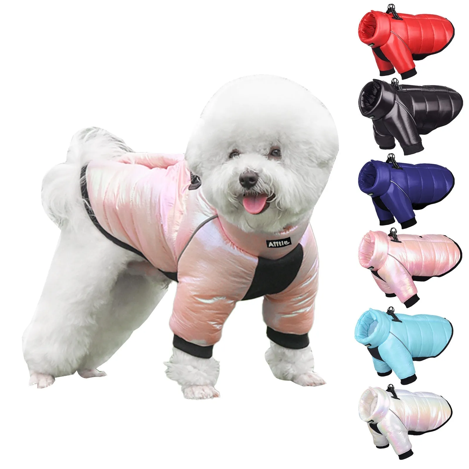 Aiitle Dog Winter Warm Reflective Coat Fleece Lined