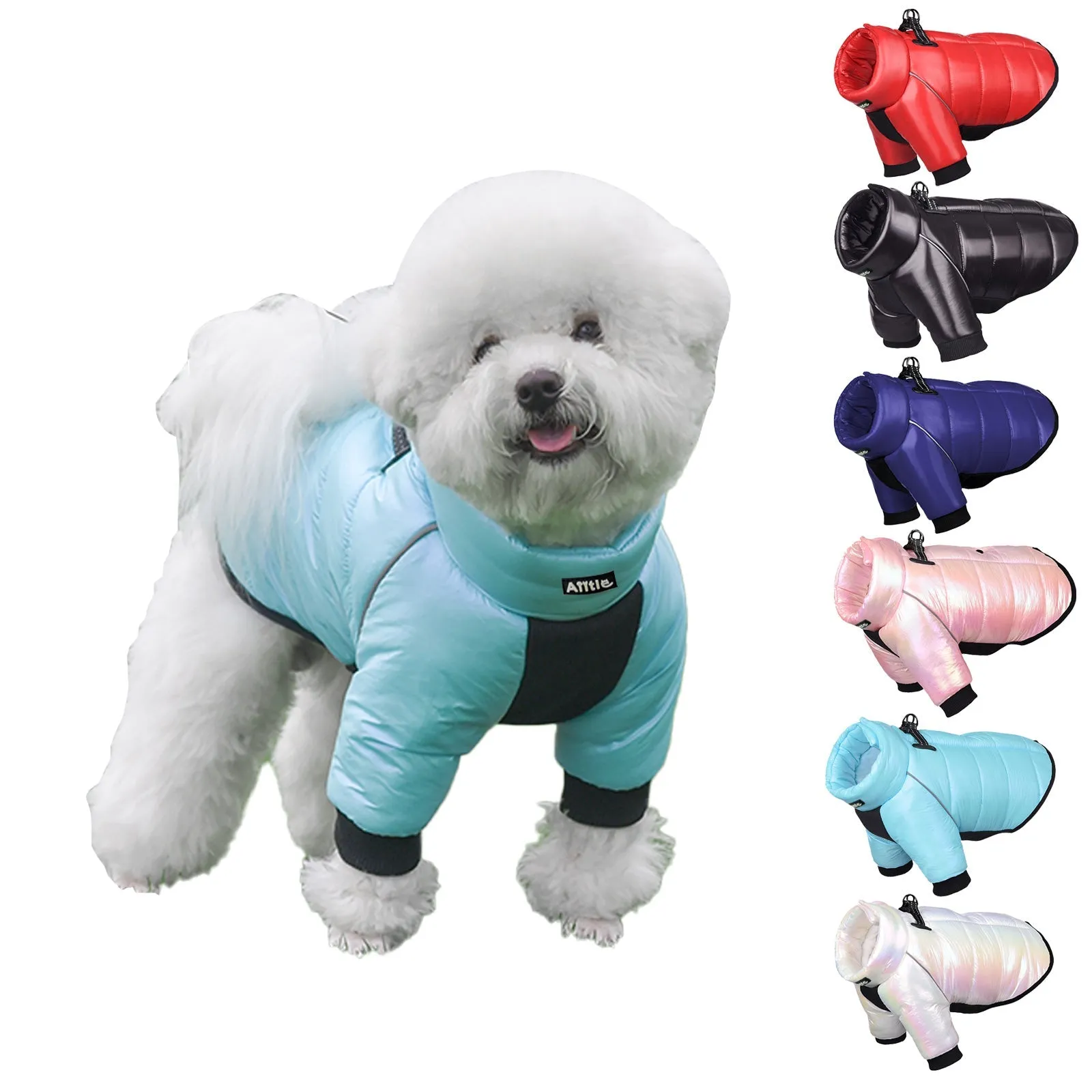 Aiitle Dog Winter Warm Reflective Coat Fleece Lined