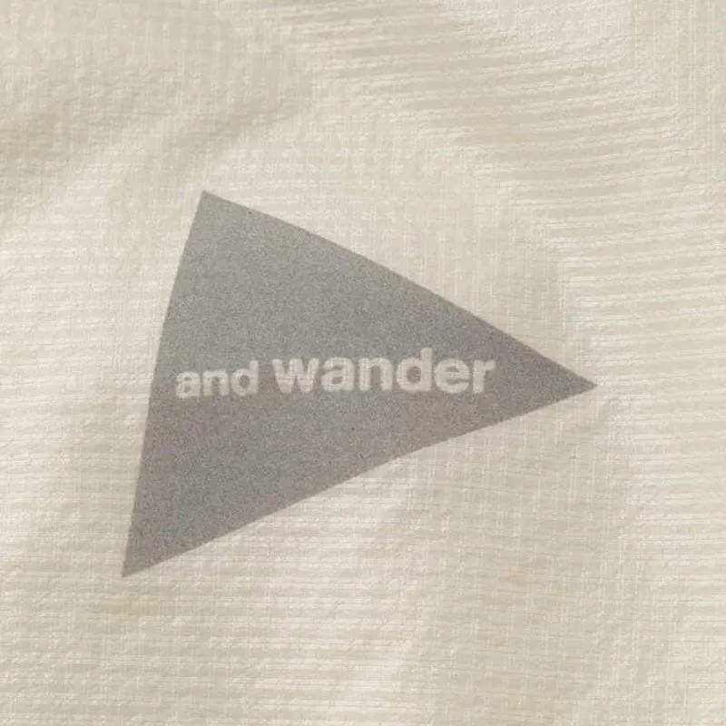 And Wander Covered Rip Cardigan Off White