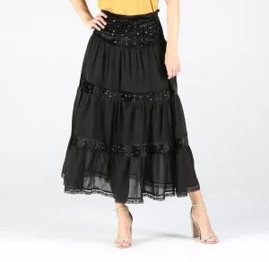 Black Women Sheer Skirt