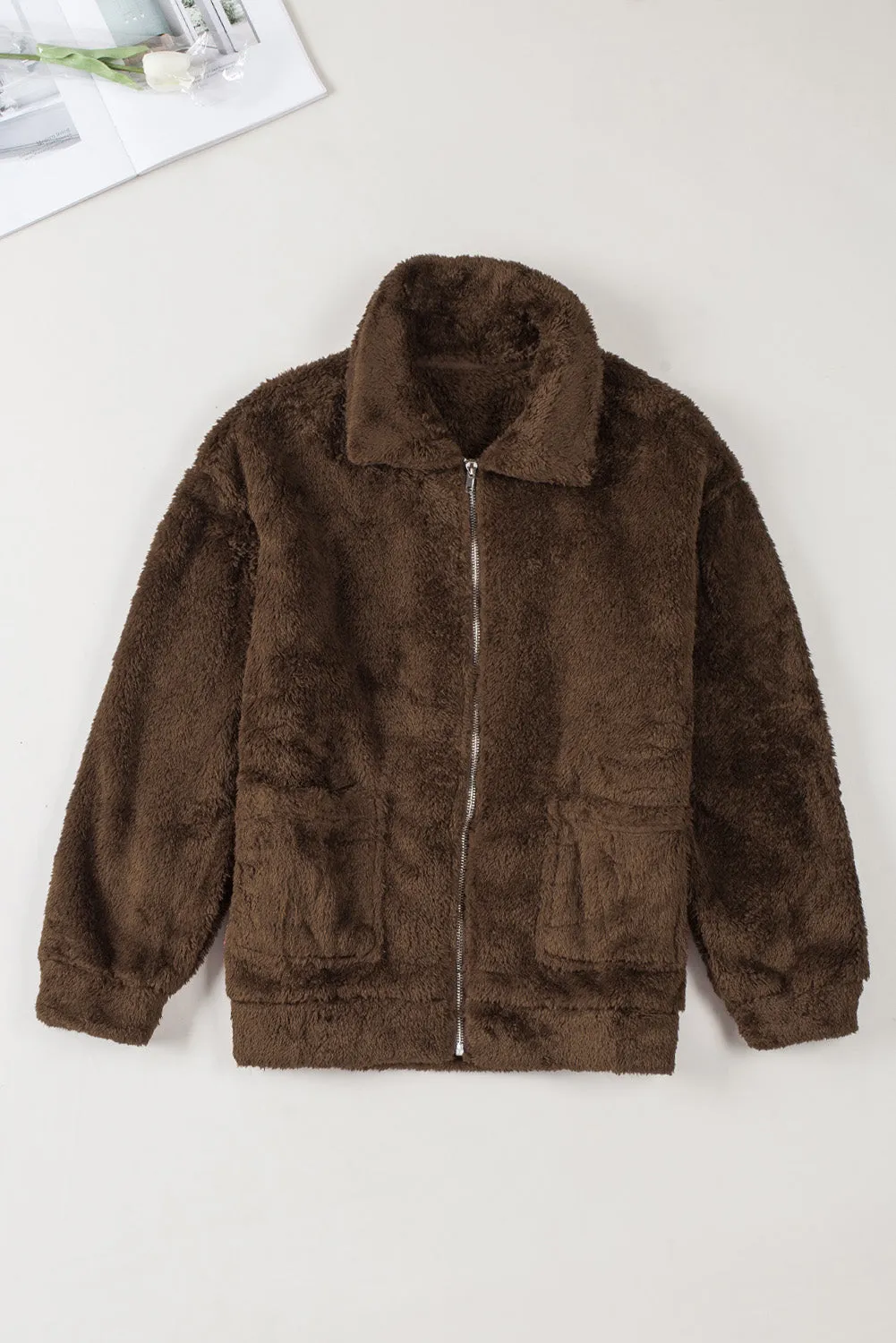 Brown Fleece Coat