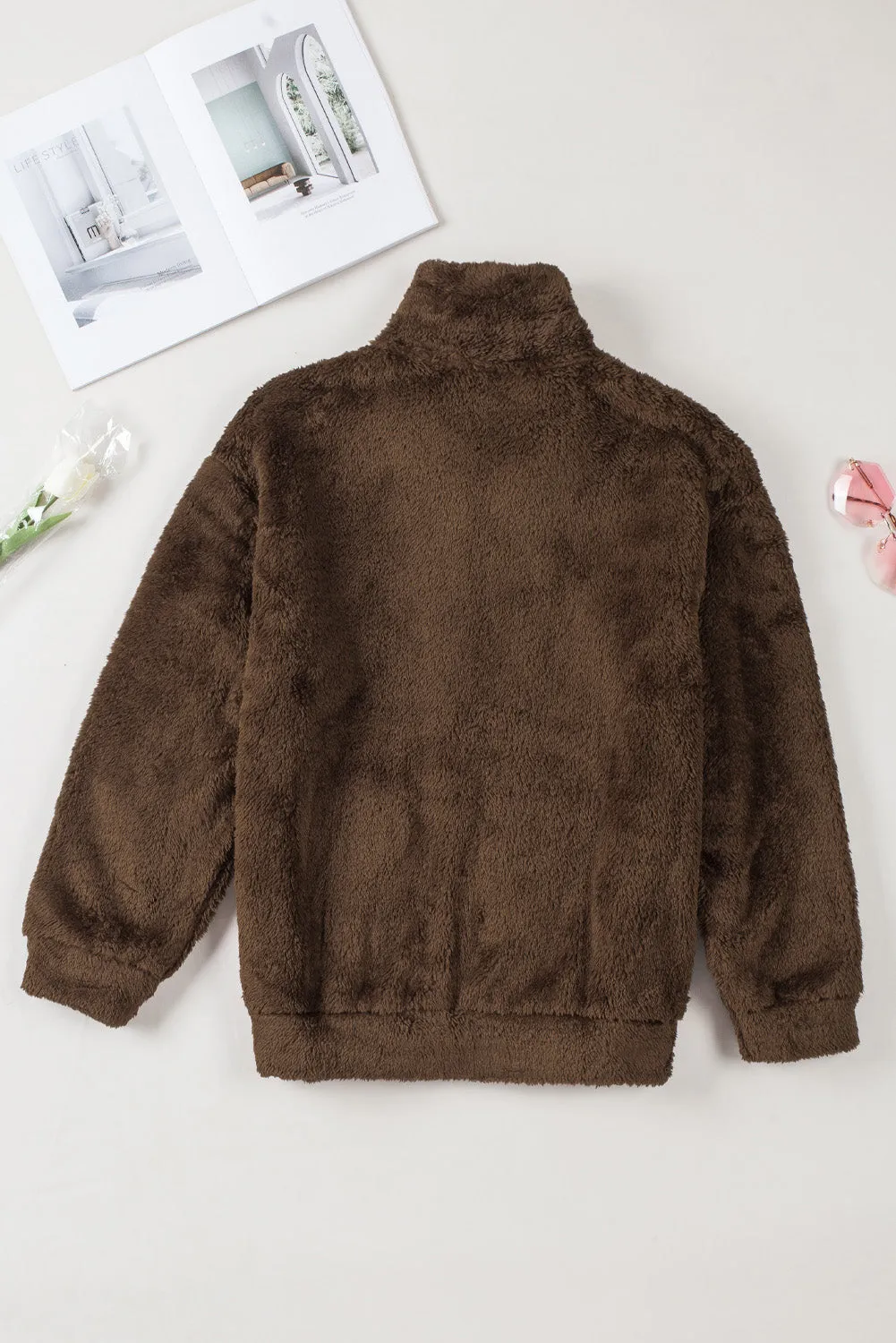 Brown Fleece Coat