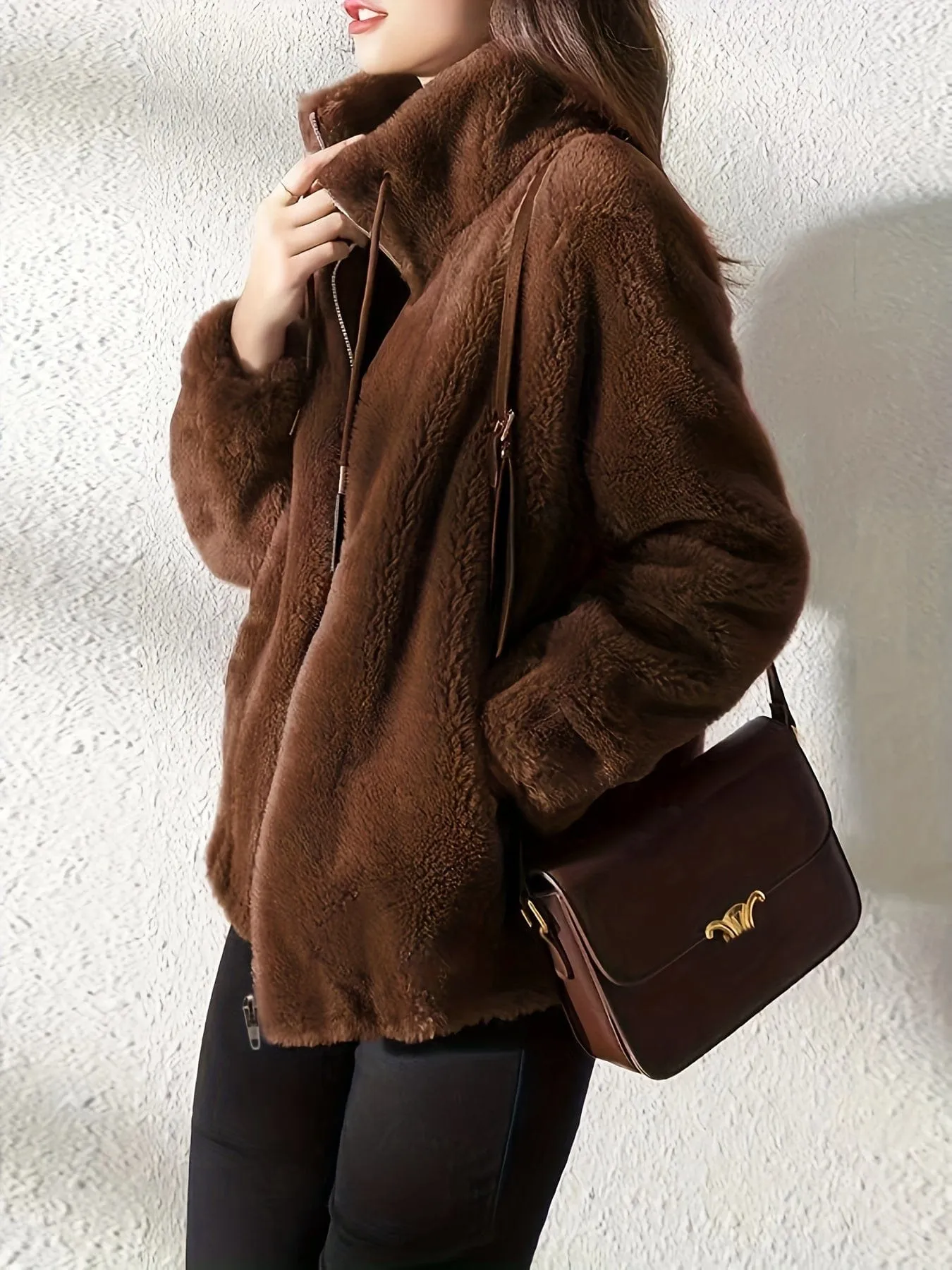 Brown Fleece Coat