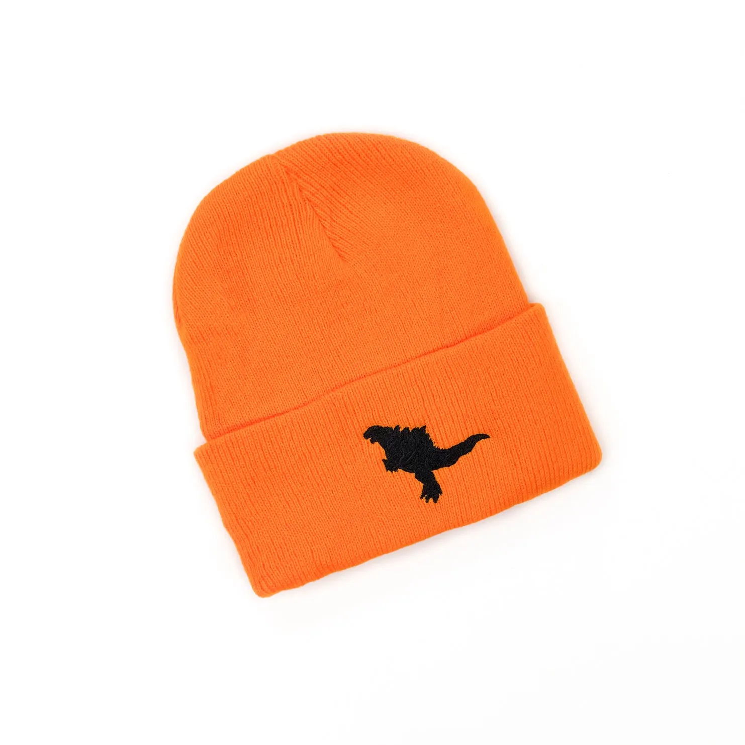 Child Beanie - Godzilla - Orange w/ Black