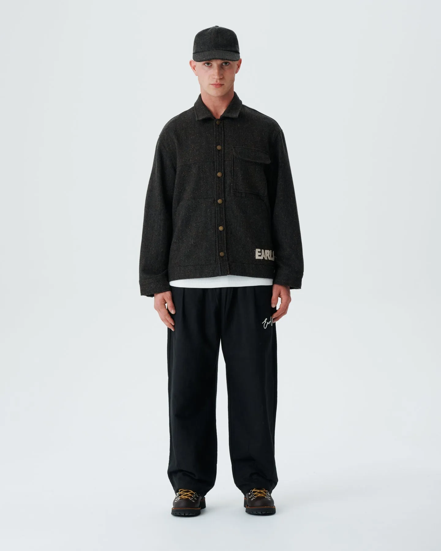 Cropped Wool Work Jacket - Jaffa