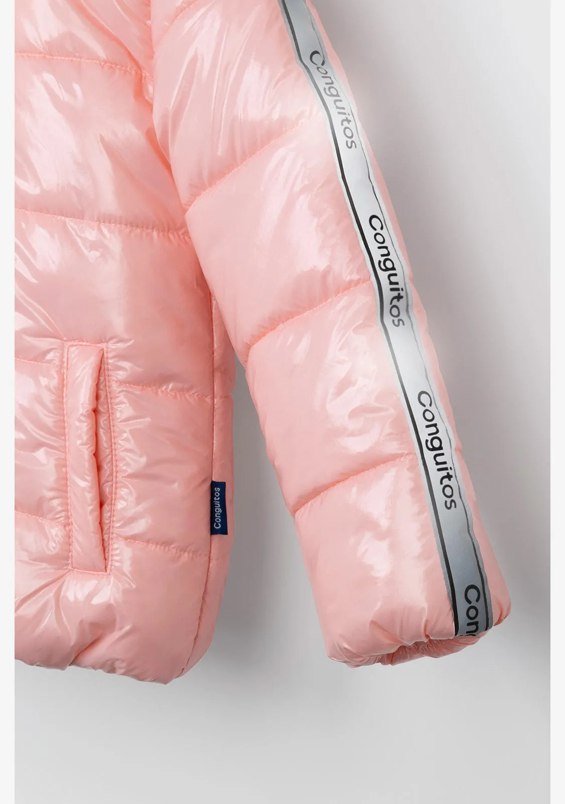 Girl's Pink Reflective Anorak