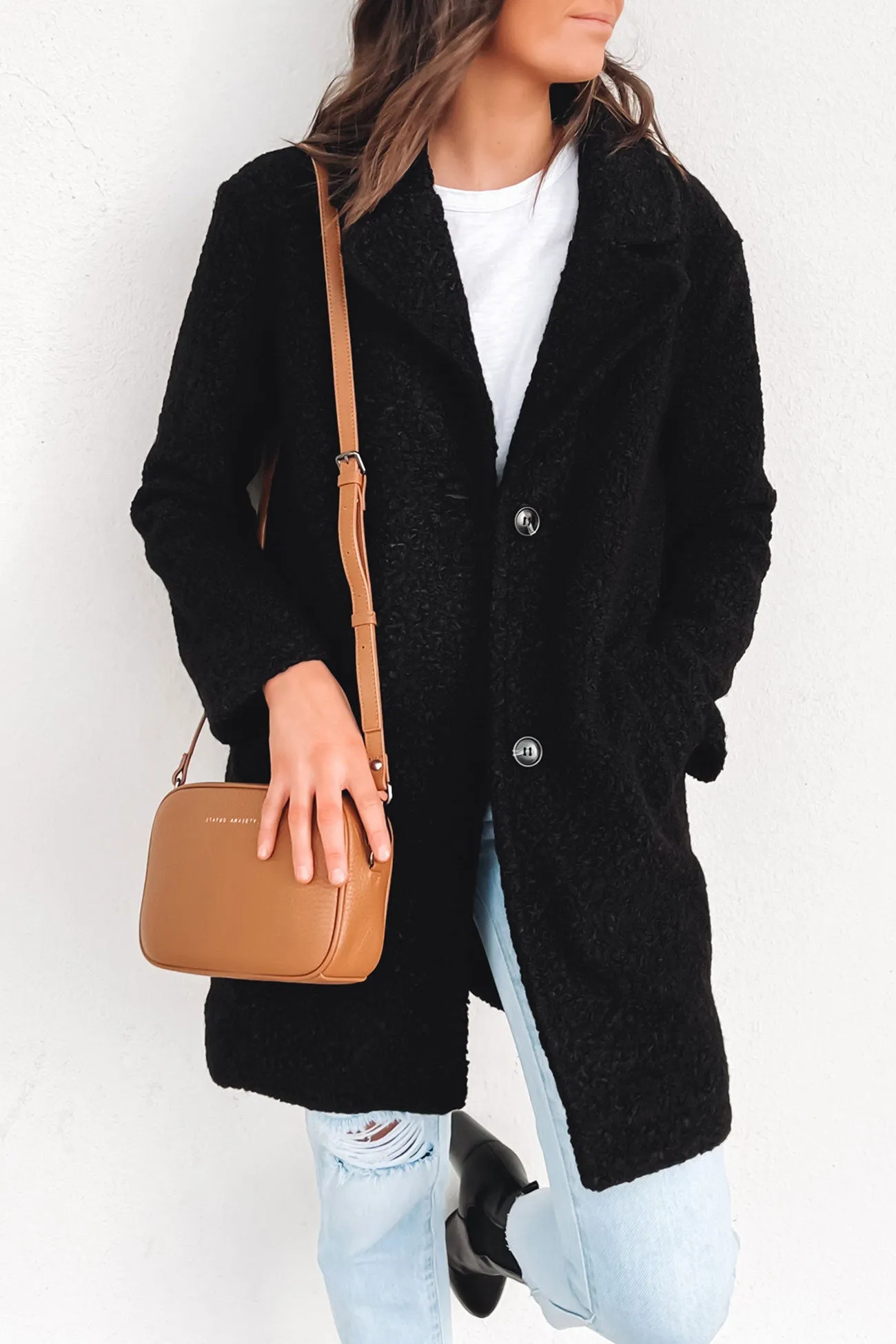 Henderson Teddy Coat Black