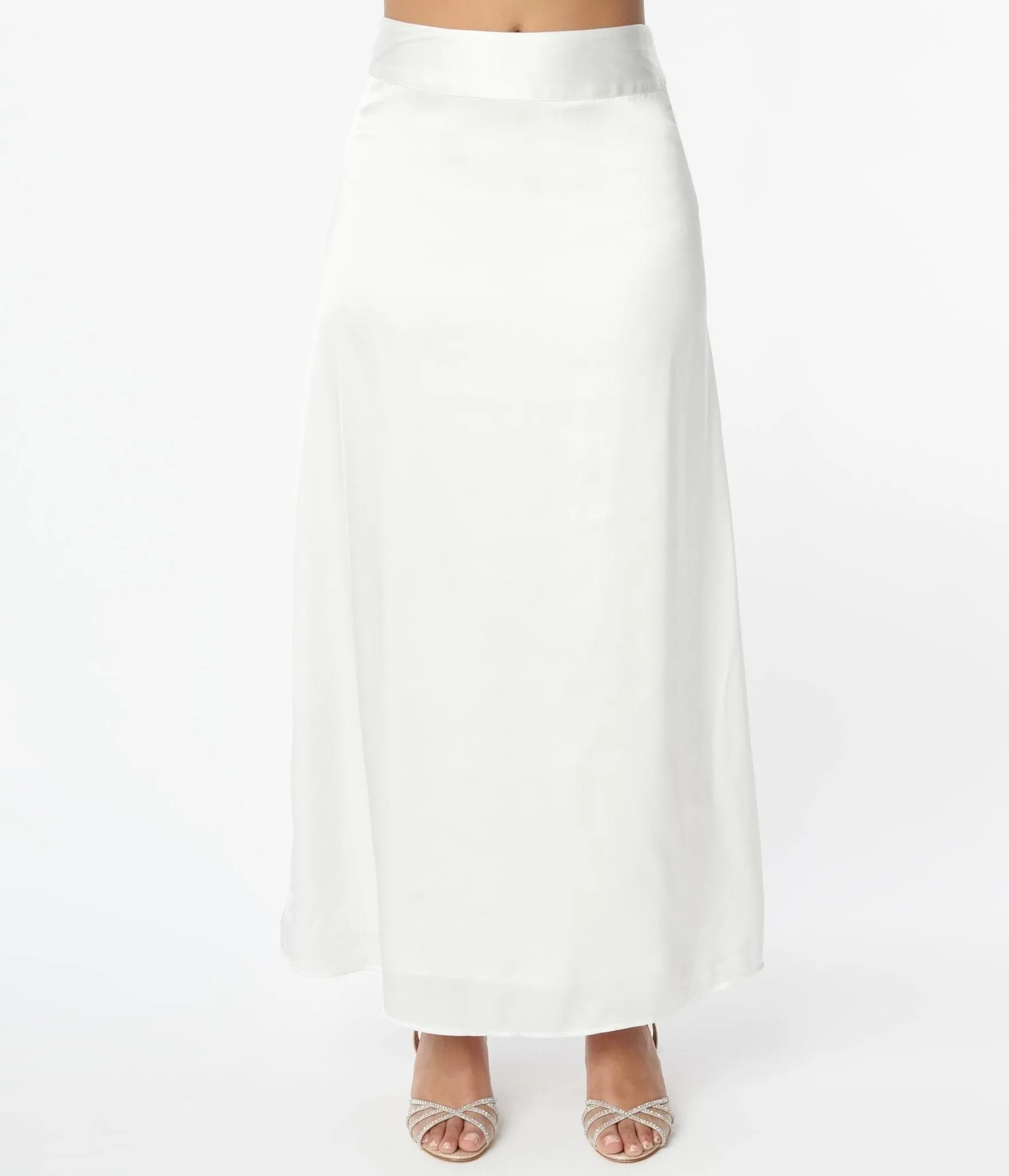 Ivory Long Sleeve Blouse & Midi Skirt Bridal Set