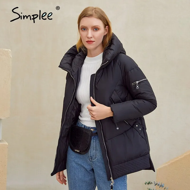 Joskaa Hooded women winter coat Fashion Cotton warm parkas coat female Elegant causal short puffer jacket coat ladies 2020 New