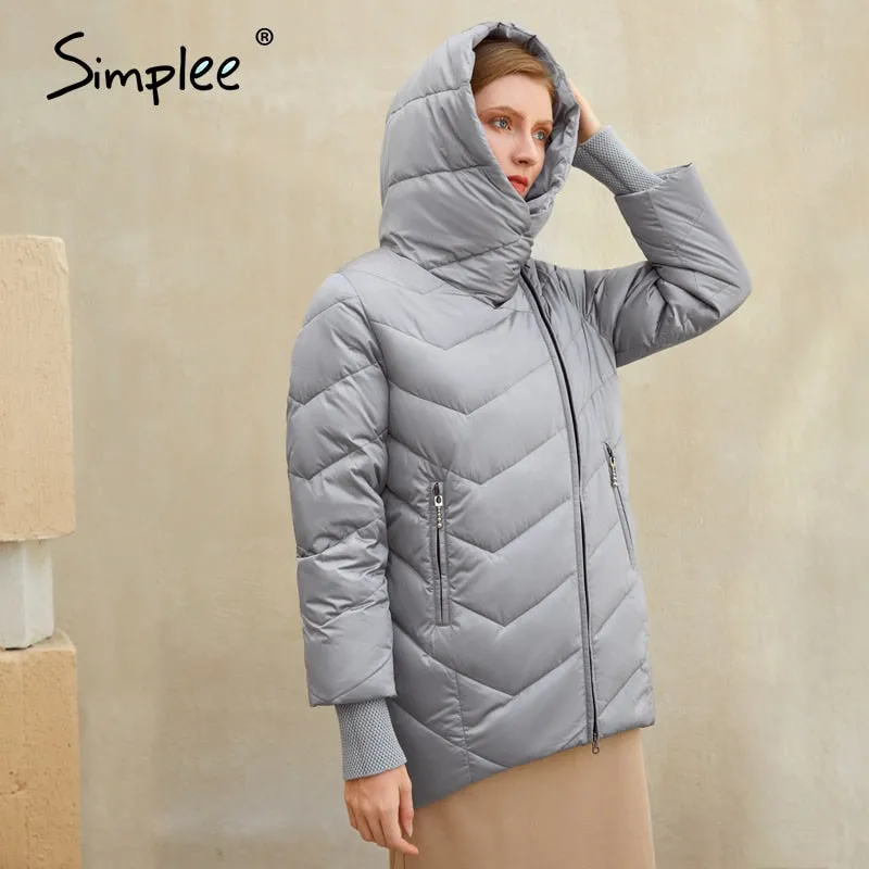 Joskaa Hooded women winter coat Fashion Cotton warm parkas coat female Elegant causal short puffer jacket coat ladies 2020 New