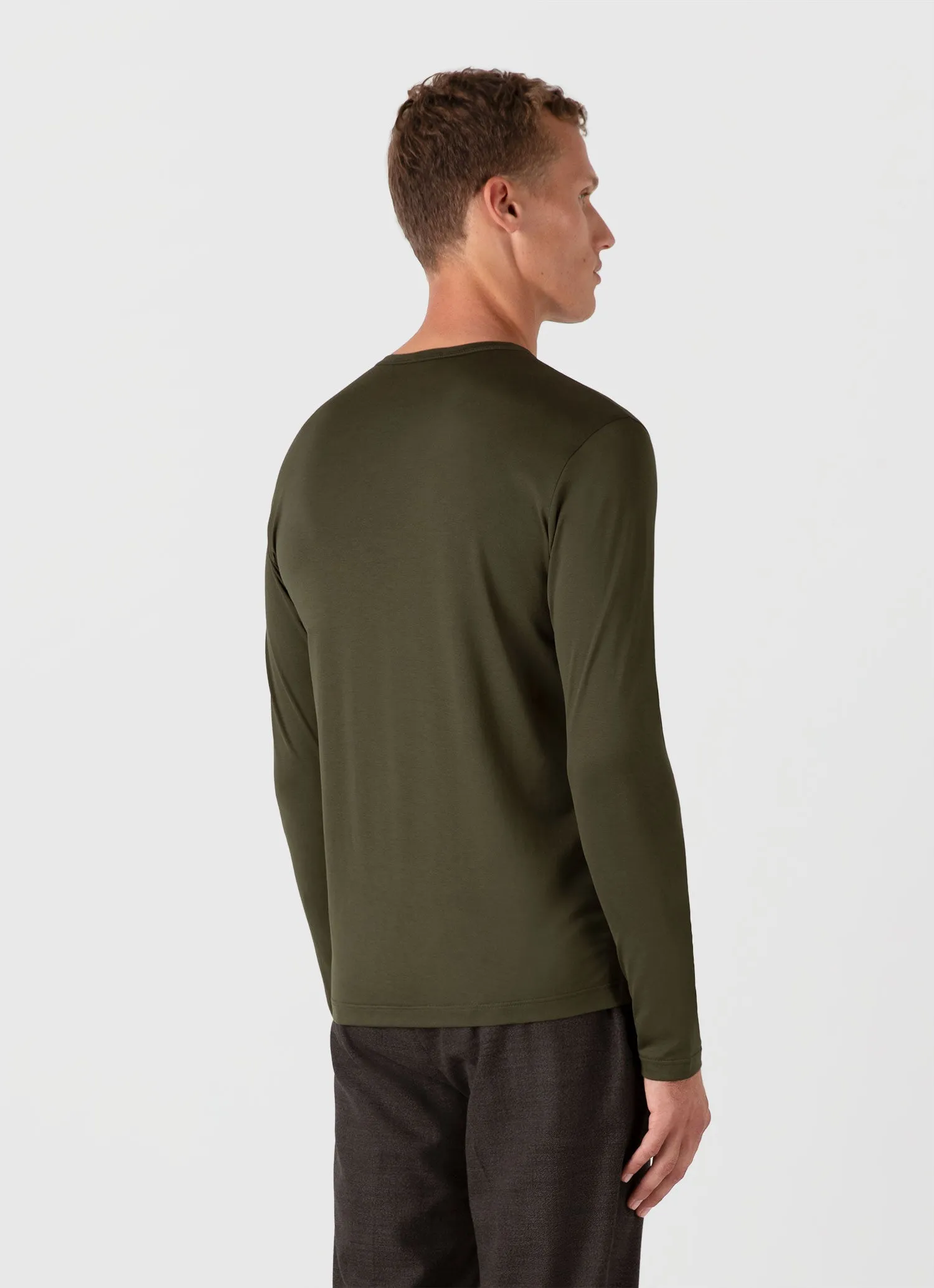 Men's Long Sleeve Classic T-shirt in Pine Green