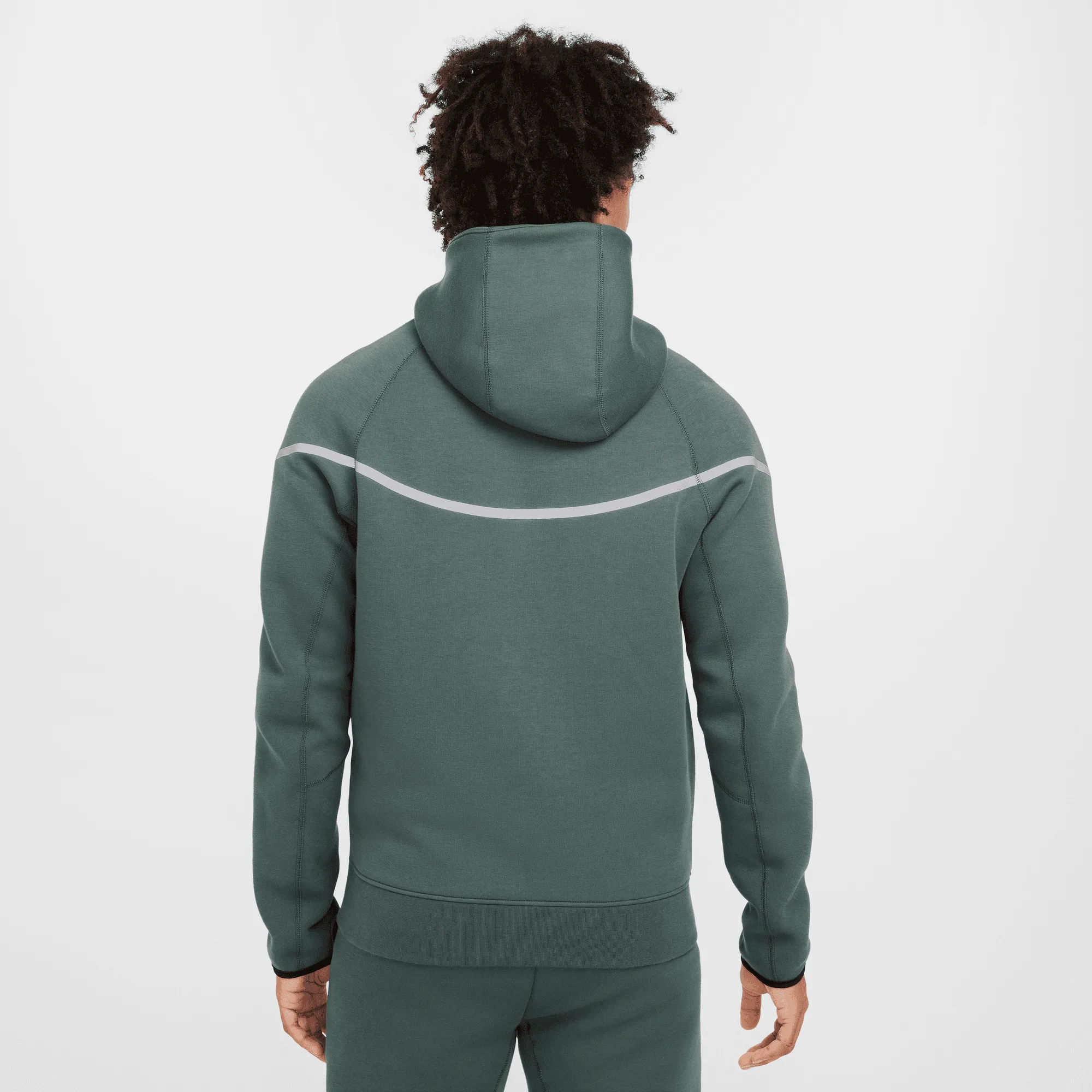 Nike Tech Windrunner Green Reflective Fleece Full-Zip Jacket