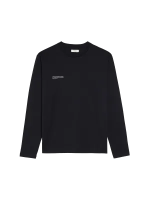 Organic Cotton Lightweight Long Sleeve T-shirt—black