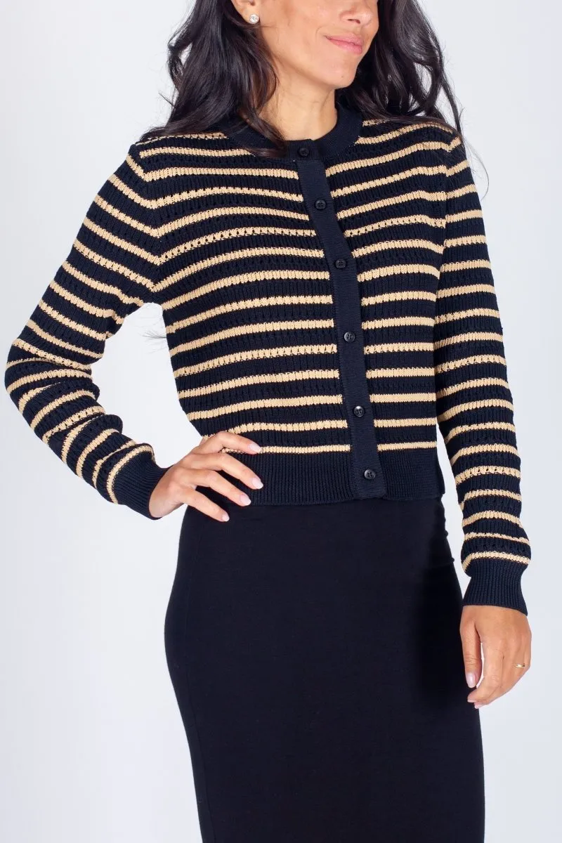 PAIGE CARDIGAN (BLACK/KHAKI)