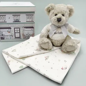 Personalised Berkeley Bear & Little Love Baby Wrap, Neutral