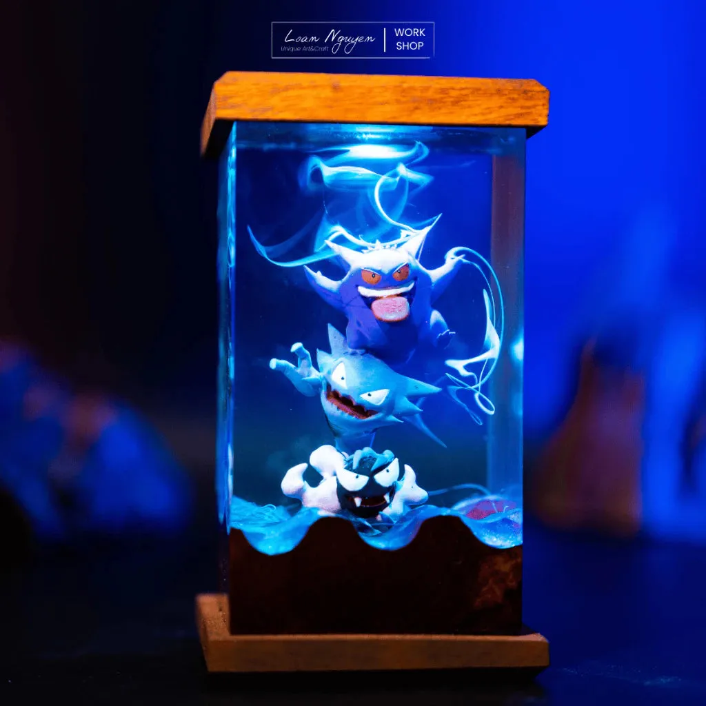 Pokemon Sleep Light - Gengar, Desk Decoration, Bedroom, Handmade, Ideal for Gifting