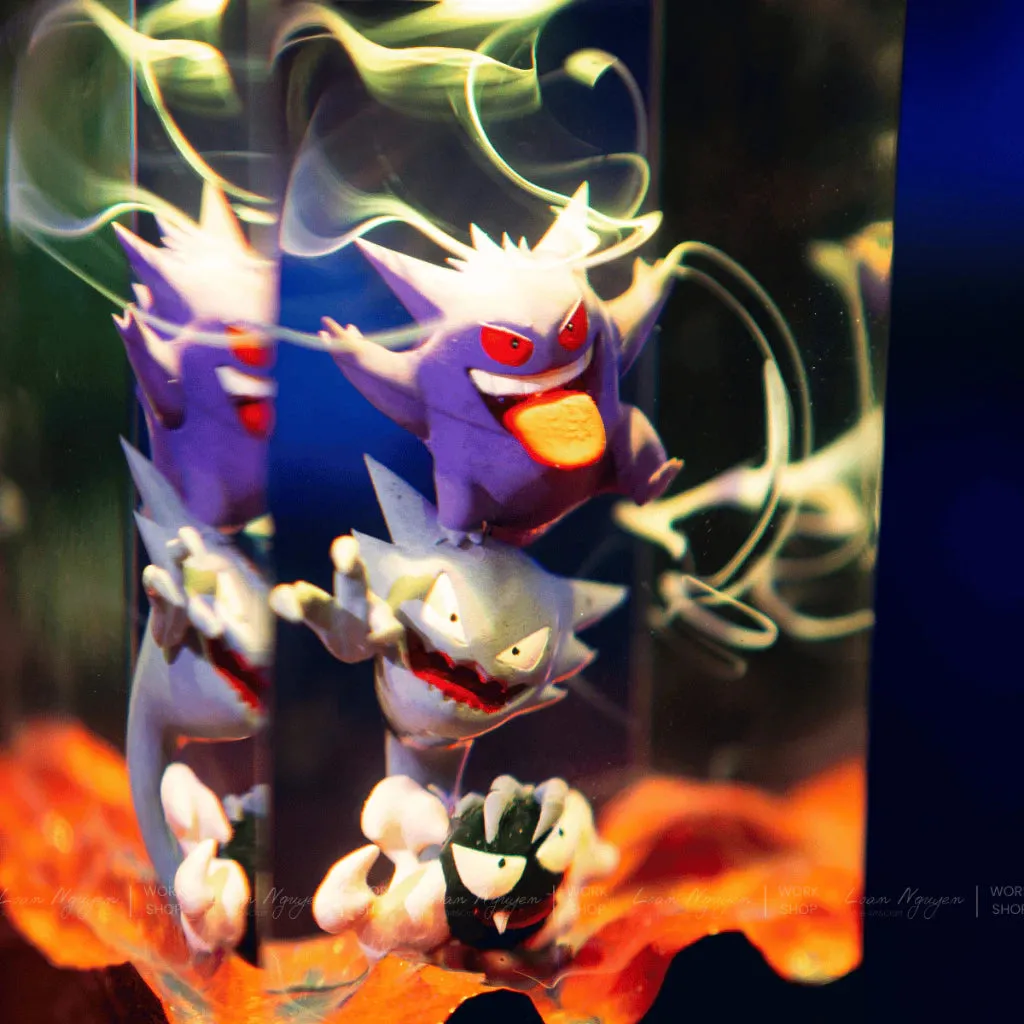 Pokemon Sleep Light - Gengar, Desk Decoration, Bedroom, Handmade, Ideal for Gifting