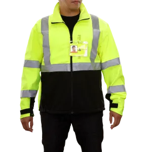 Safety Jacket Hi Vis Soft Shell Water Resistant