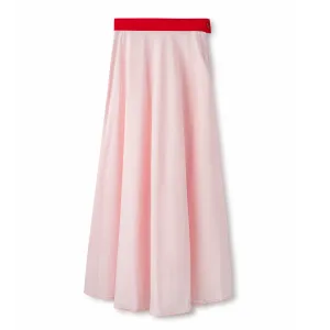 Signature Summer Color Block Circle Midi Skirt IN: Light Pink