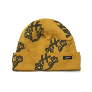 SMILE BEANIE KHAKI MUSTARD