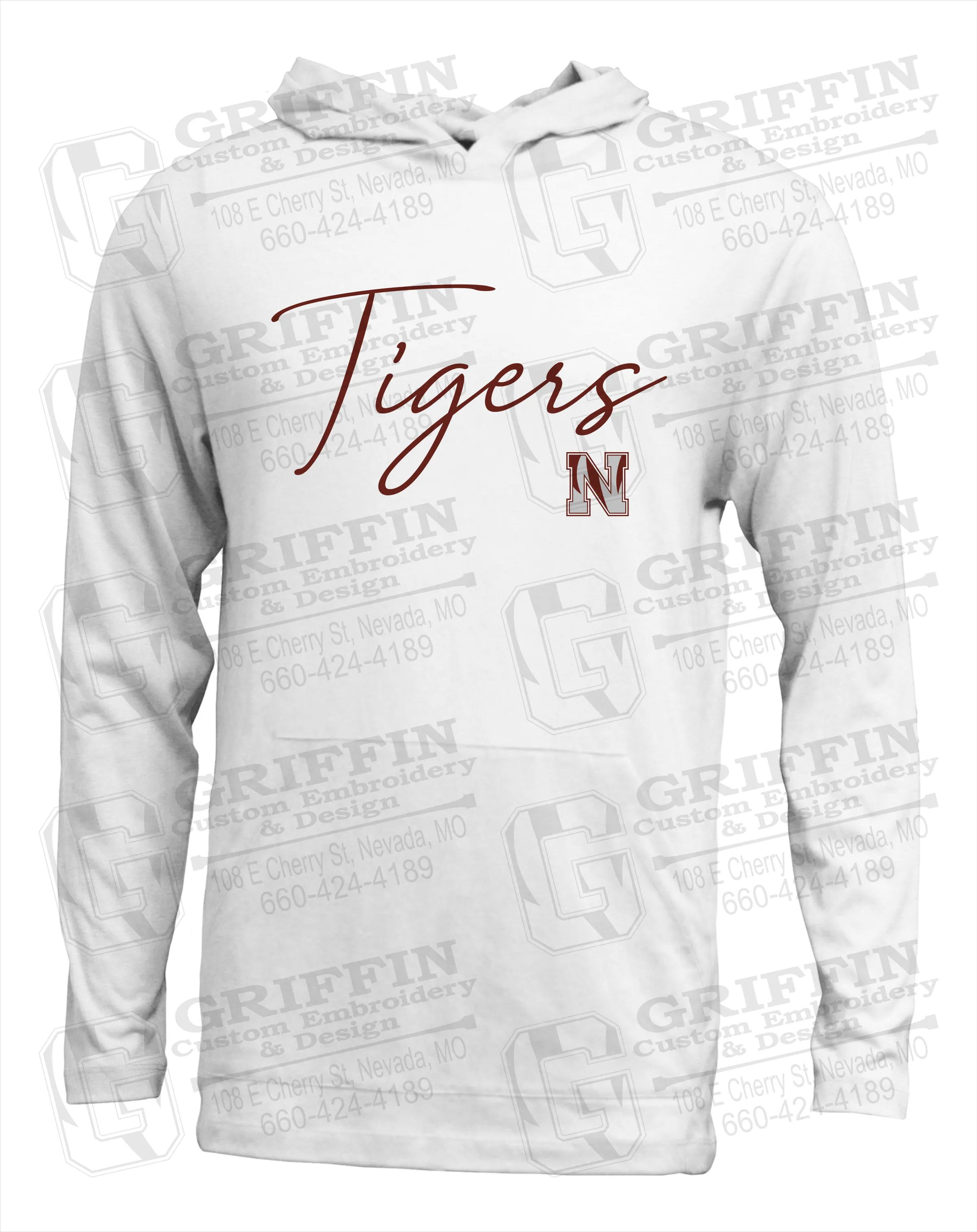 Soft-Tek T-Shirt Hoodie - Nevada Tigers 23-A