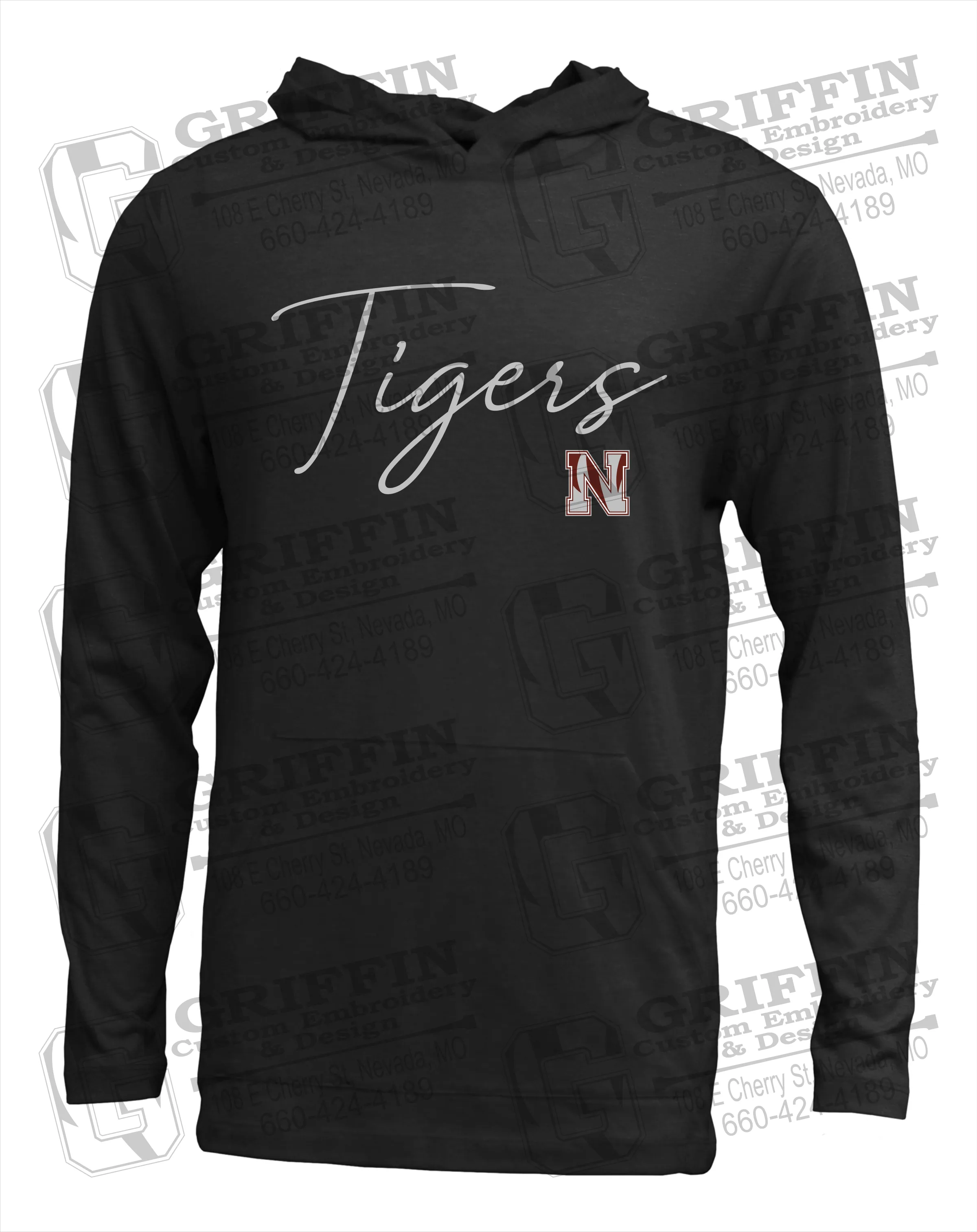 Soft-Tek T-Shirt Hoodie - Nevada Tigers 23-A