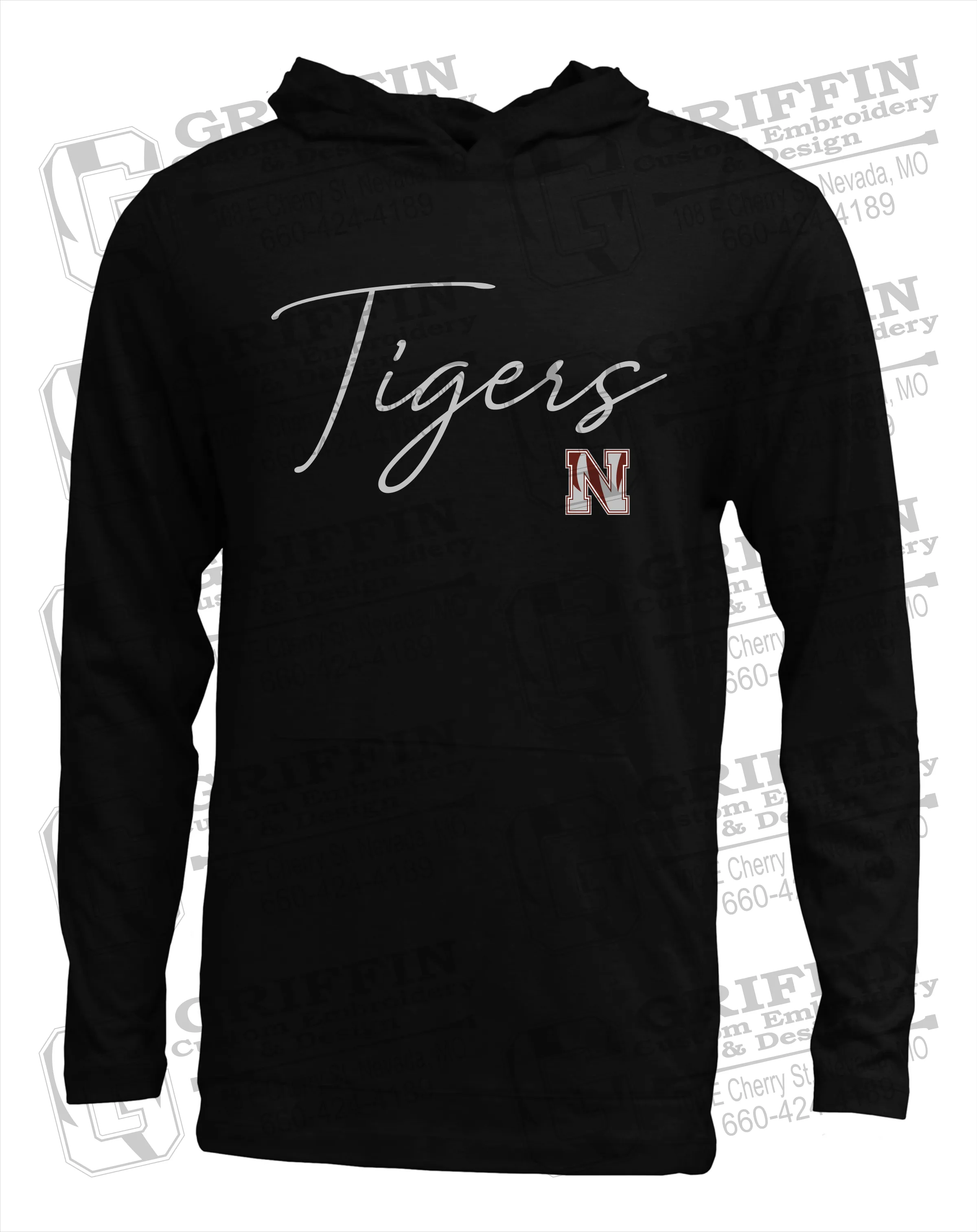 Soft-Tek T-Shirt Hoodie - Nevada Tigers 23-A