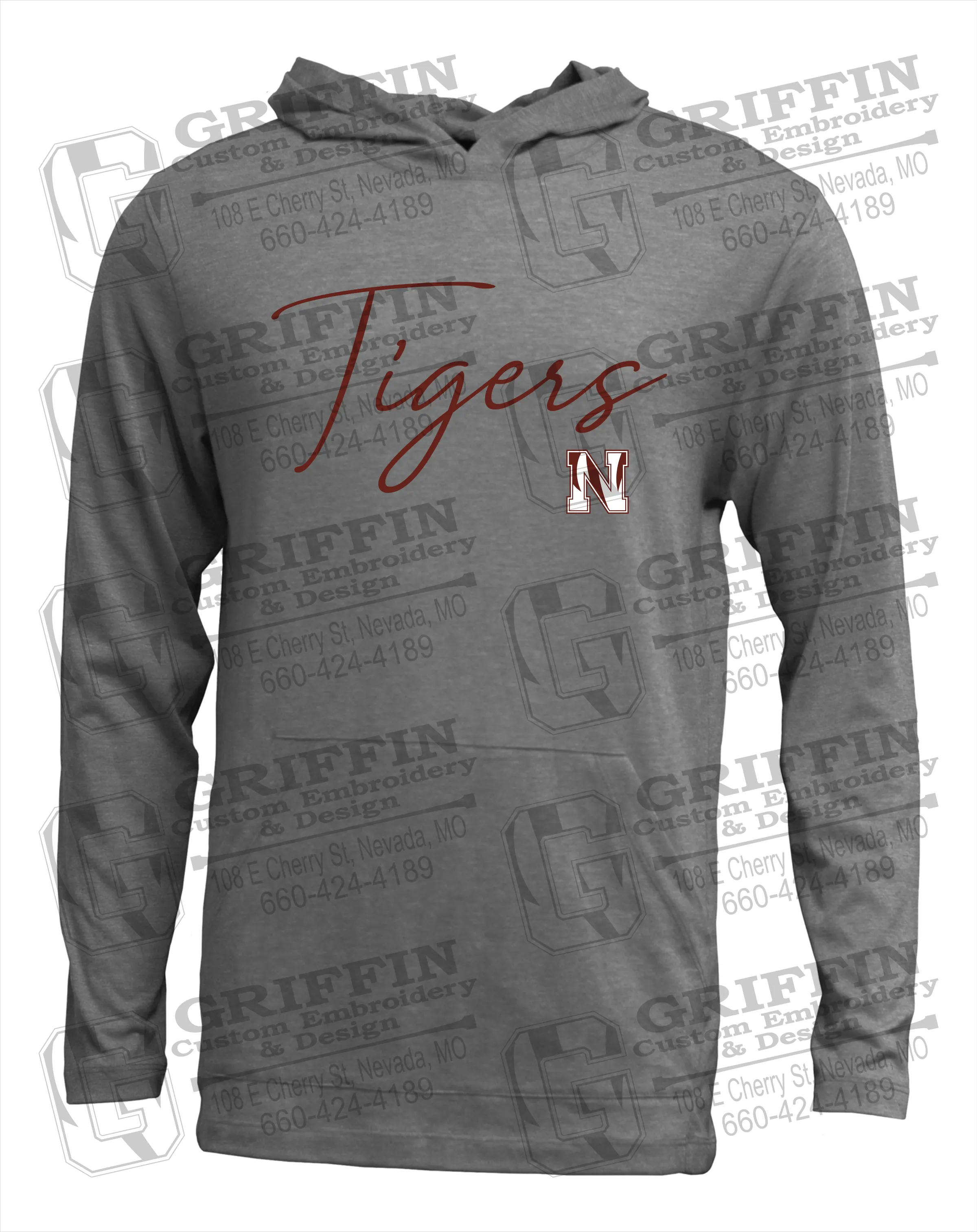 Soft-Tek T-Shirt Hoodie - Nevada Tigers 23-A