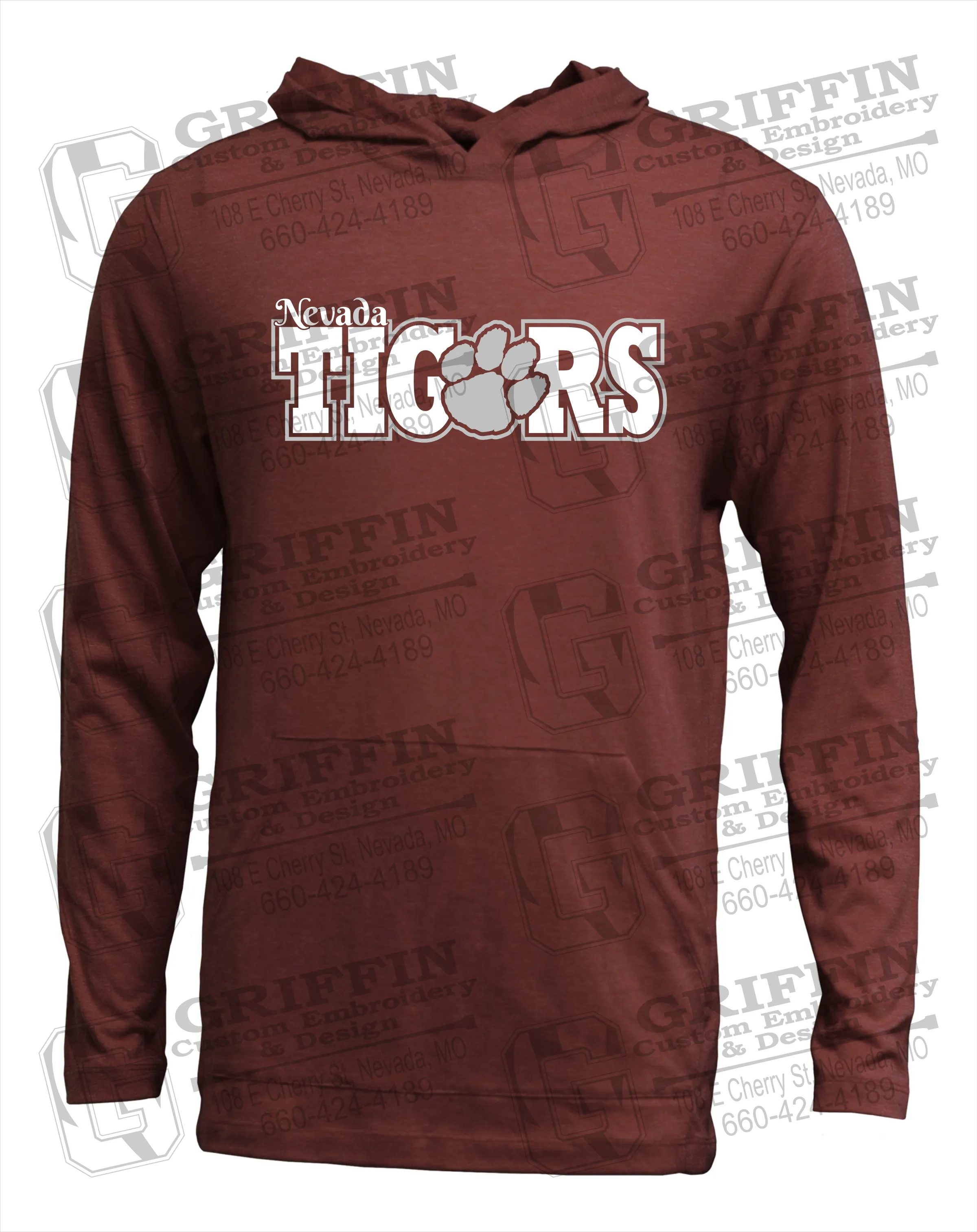 Soft-Tek T-Shirt Hoodie - Nevada Tigers 23-D