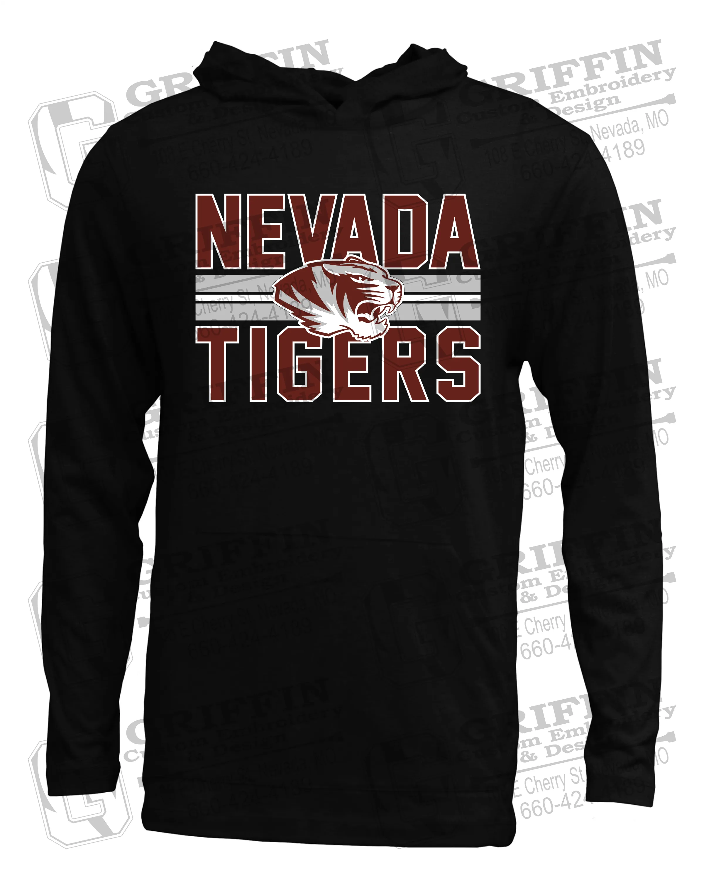 Soft-Tek T-Shirt Hoodie - Nevada Tigers 23-M