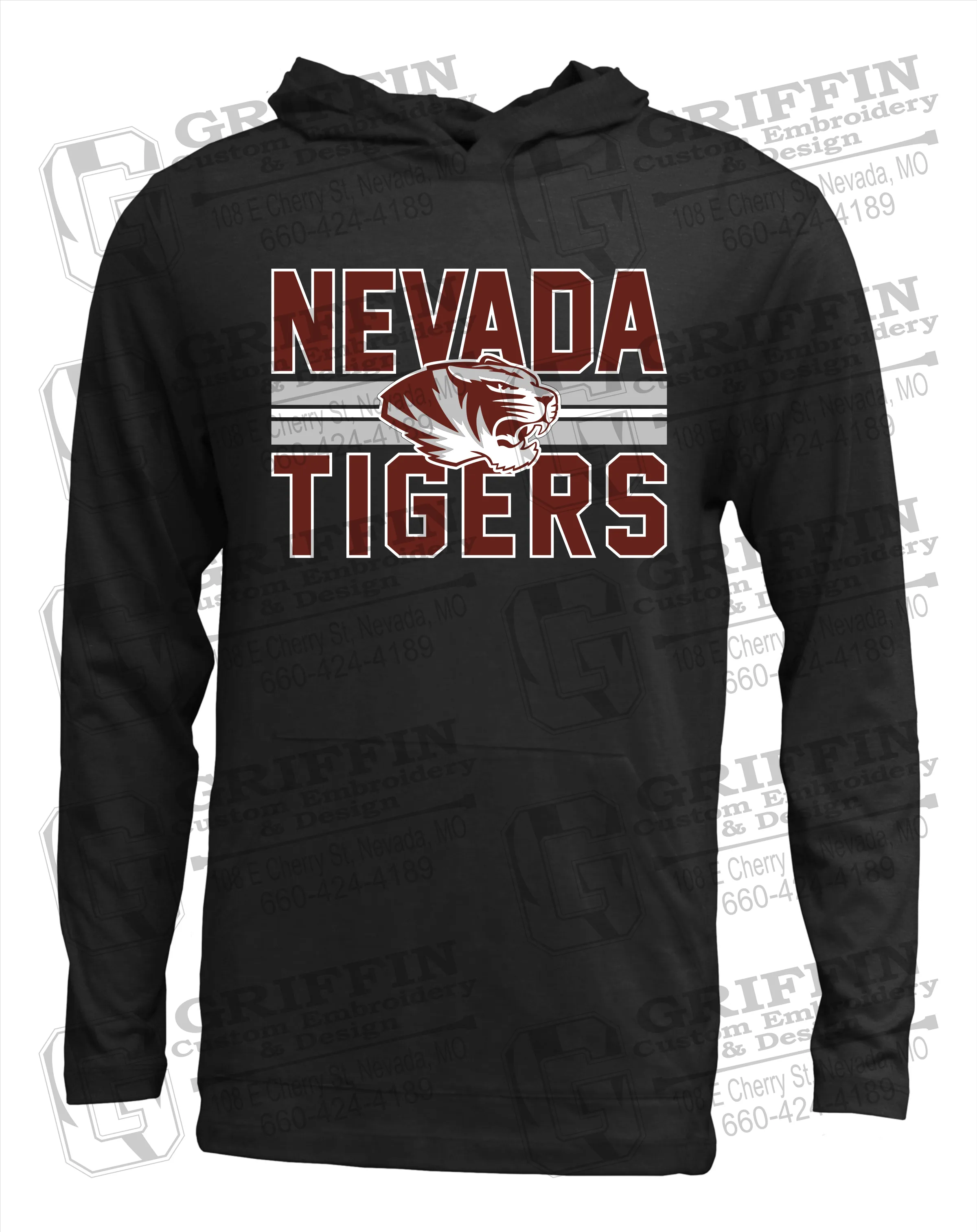 Soft-Tek T-Shirt Hoodie - Nevada Tigers 23-M