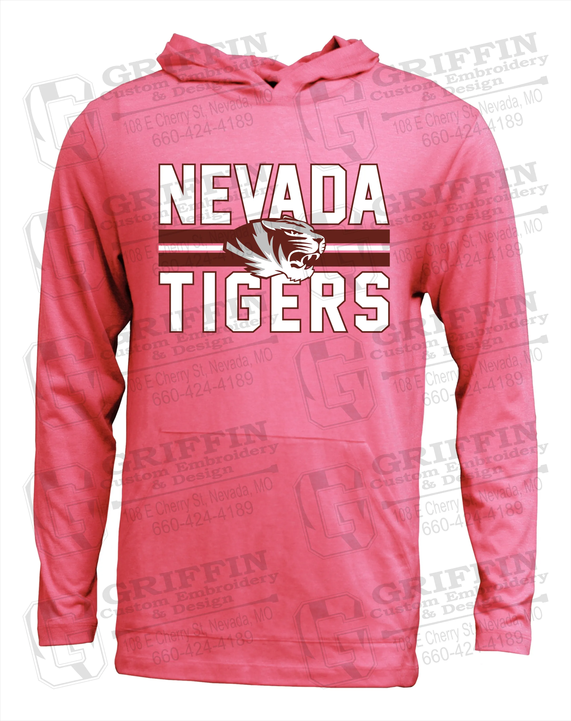 Soft-Tek T-Shirt Hoodie - Nevada Tigers 23-M