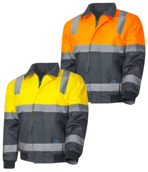 Tru Workwear Hi Vis 2 Tone Pilot Jacket c/w Reflective Tape TJ2946T4