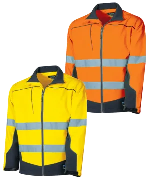 Tru Workwear Hi Vis 2 Tone Soft Shell Jacket c/w Reflective Tape TJ2960T1