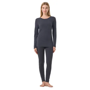 Women's Merino 250g Thermal Base Layer Set Dark Grey Heather